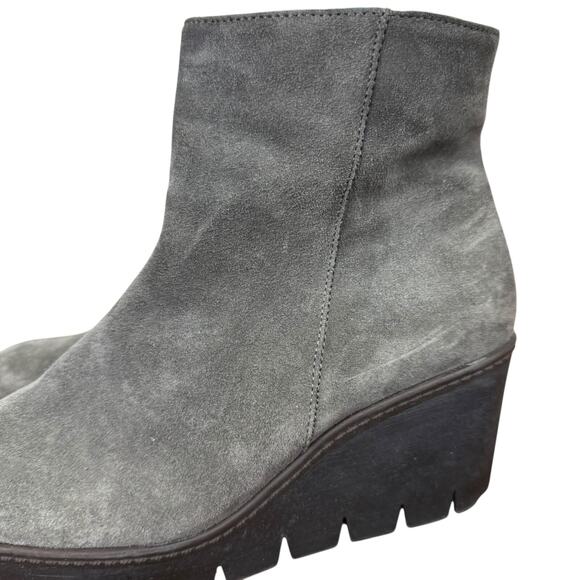 Gabor Womens Gray Suede Side Zip Wedge Ankle Boots Booties sz UK 5 / US 7.5 - Picture 9 of 15